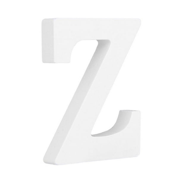 Classic 26 Letters Wooden Ornament White Pain Party Garden Decoration 8CM Height